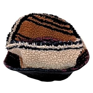 STANCE Fuzzy Warm Neutral Earth Tones multi-colored Black Lined Bucket H…